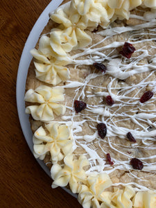 Cranberry White Chocolate Cookie Cake